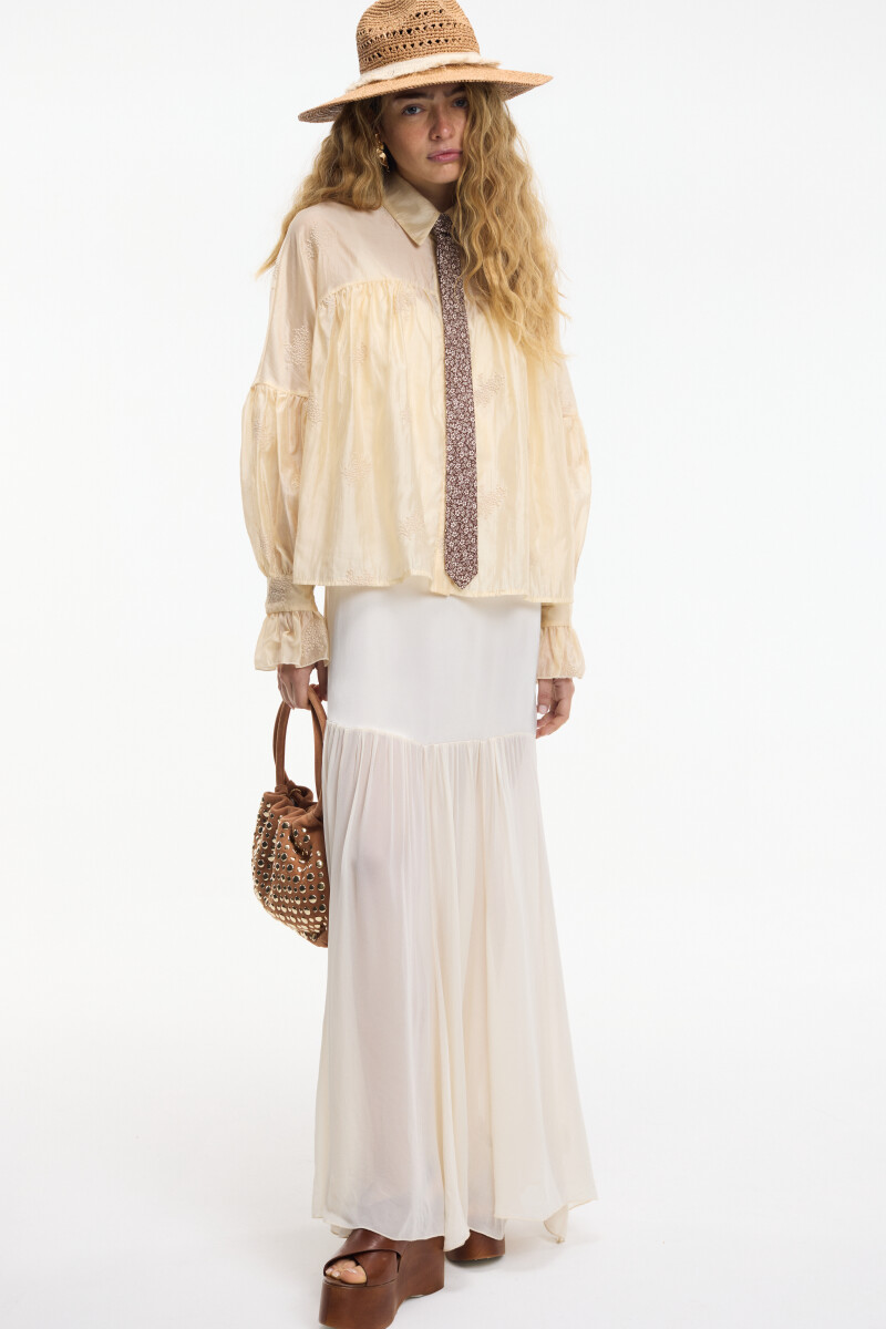 Camisa delicada Manteca