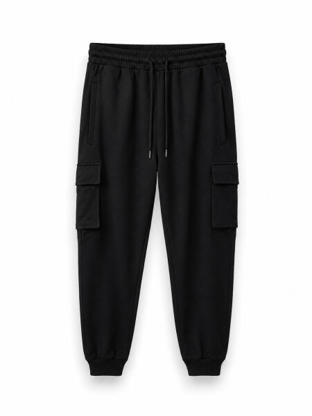 PANTALON NEW DETOR CARGO NEGRO