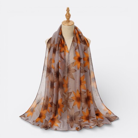 Pañuelo de Gasa con Flores Modelo 1