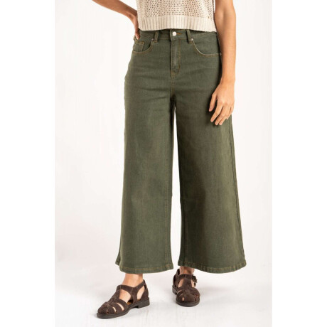 Wide Leg Lavado Oliva