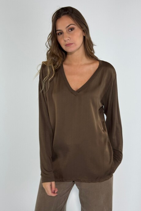BLUSA GAIA Marron