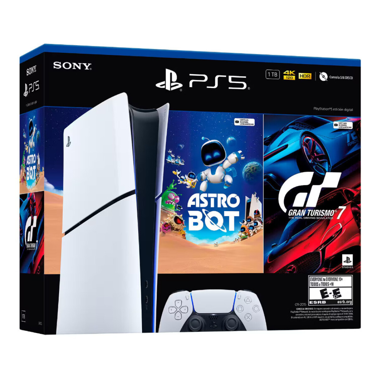 Playstation 5 Slim PS5 - Versión Digital + Astro Bot + Gran Turismo 7 
