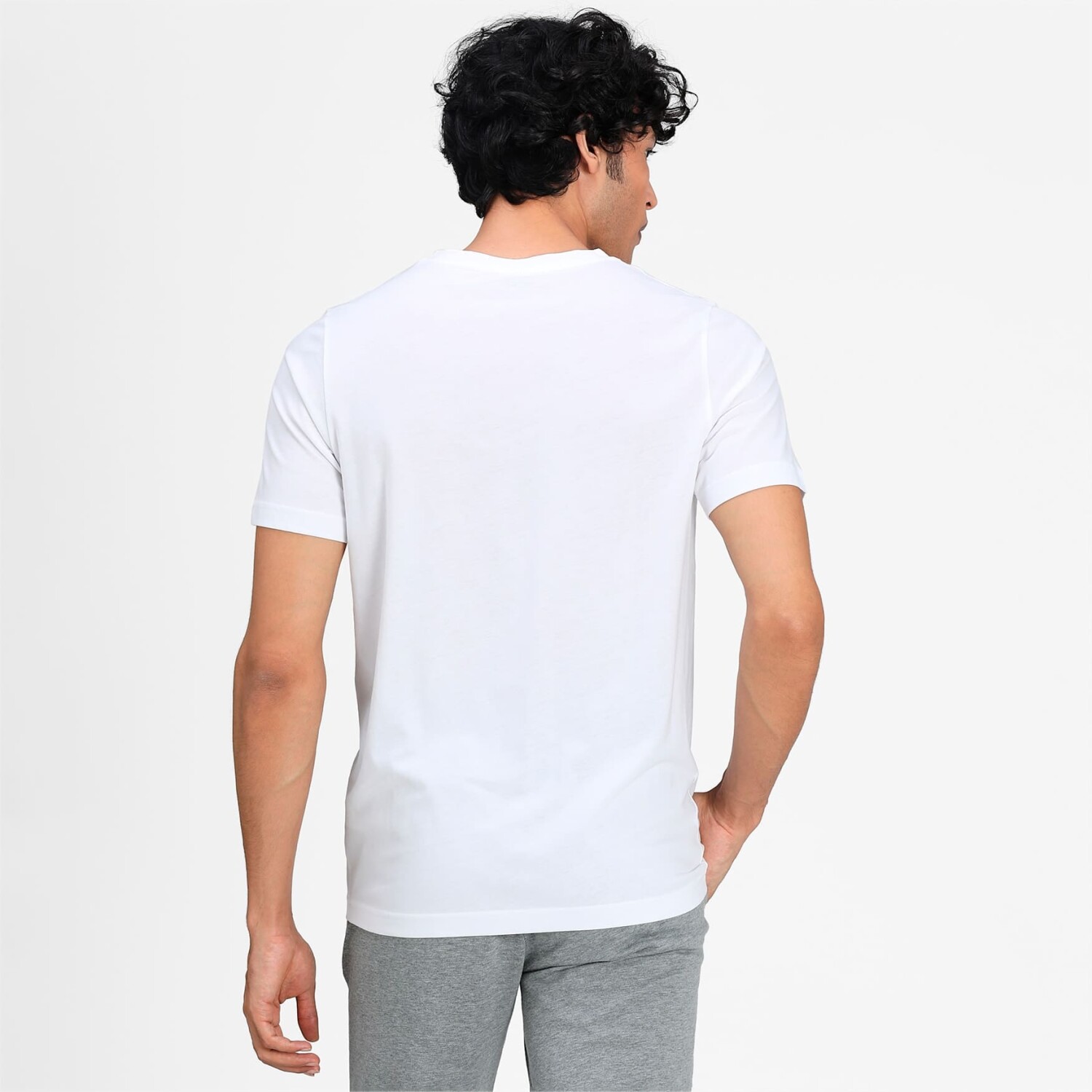 Camiseta PUMA BLOCK TEE Blanco-Beige Hombre
