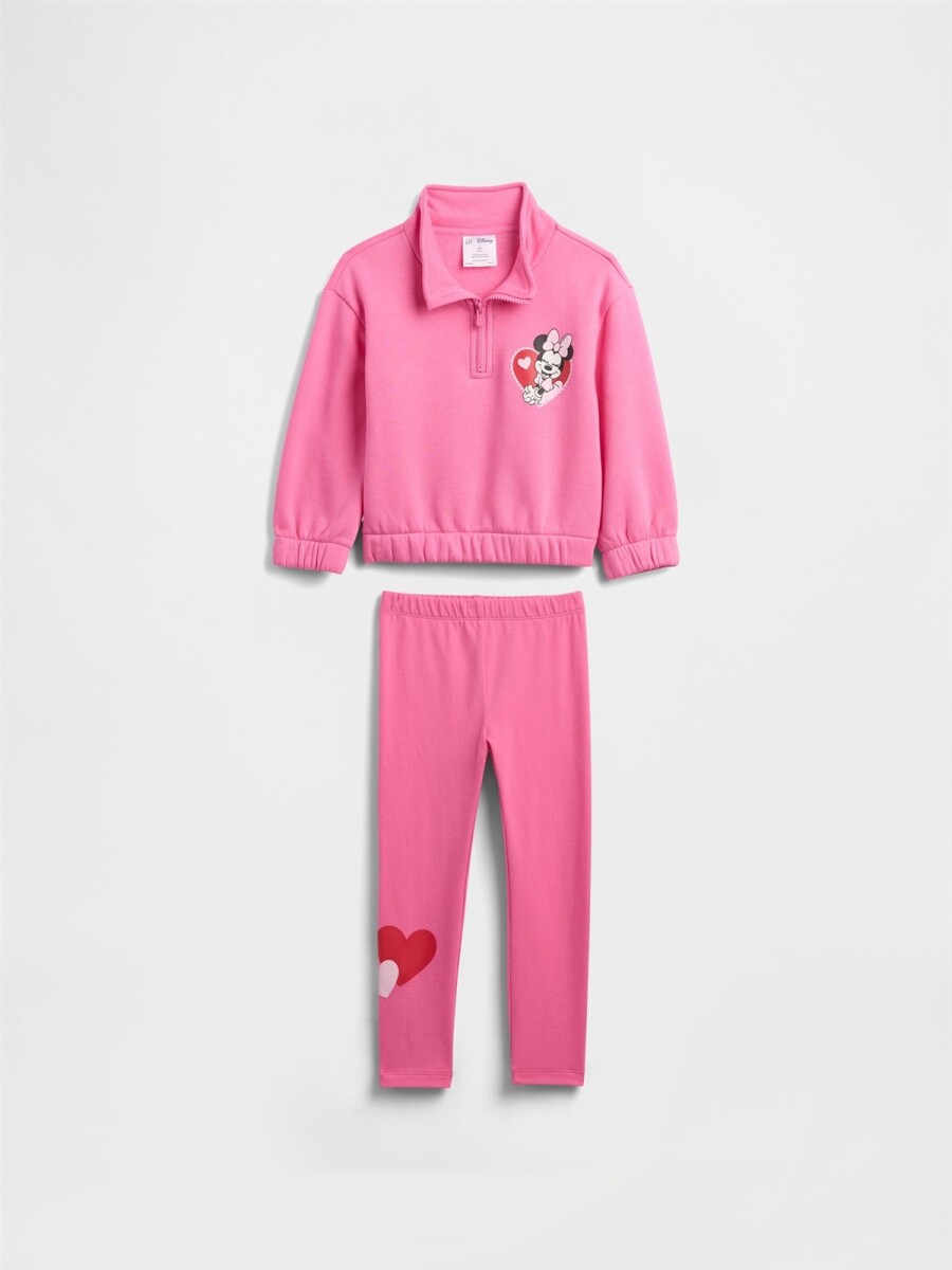 Set De Calza Y Buzo Deportivo Toddler Niña - Pink Minnie Mouse 
