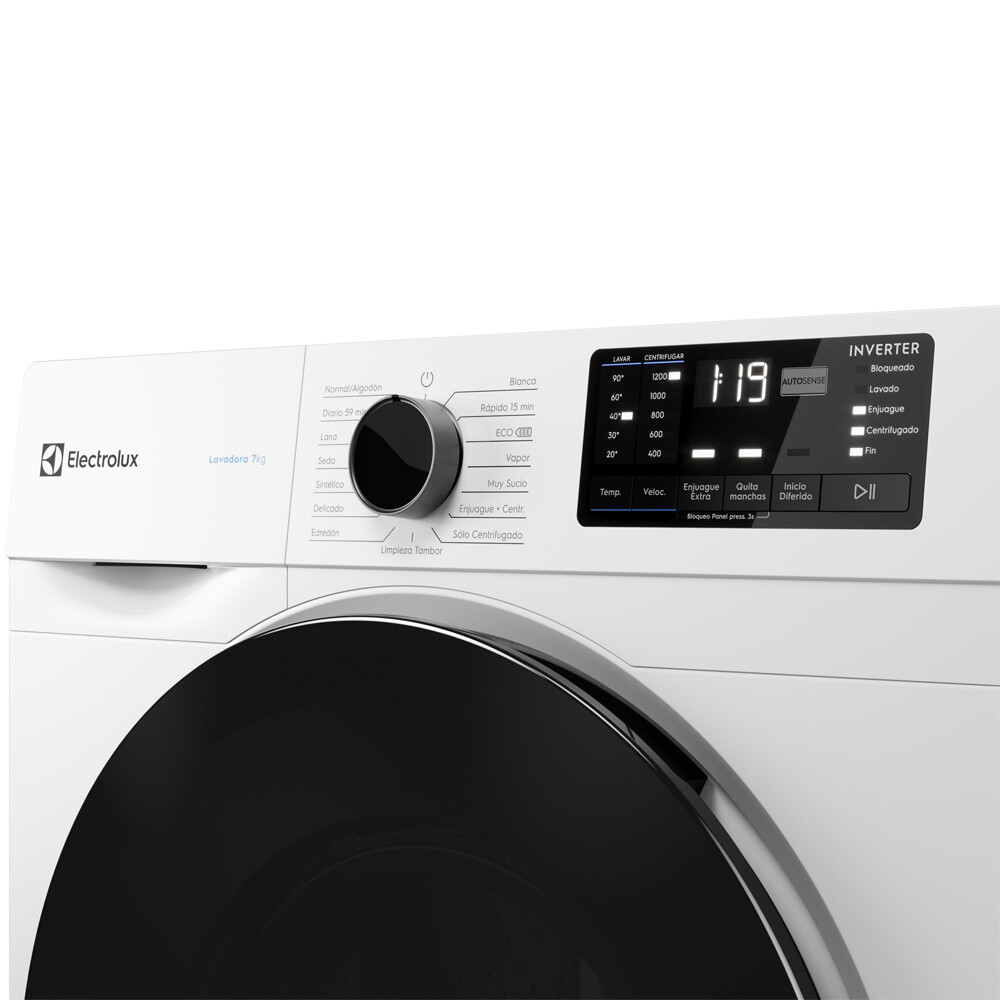 Lavarropas 7K Carga Frontal INVERTER Blanco
