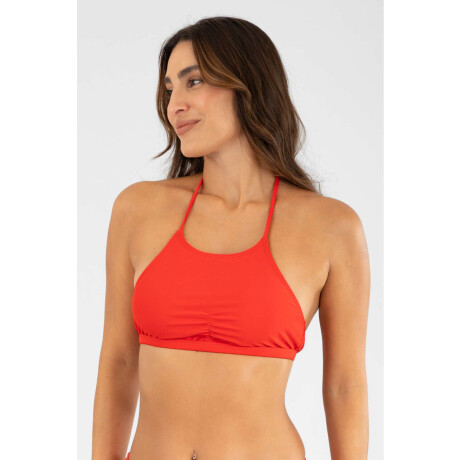 Top halter Hot red