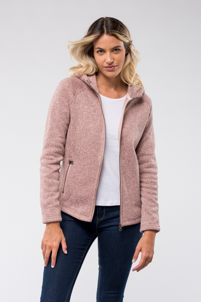 Campera deportiva tipo tejida - Rosa 