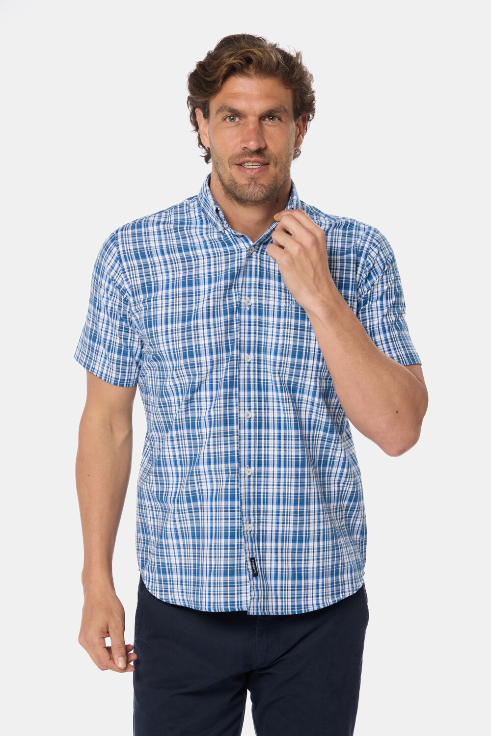 CAMISA SPORT A CUADROS Azul