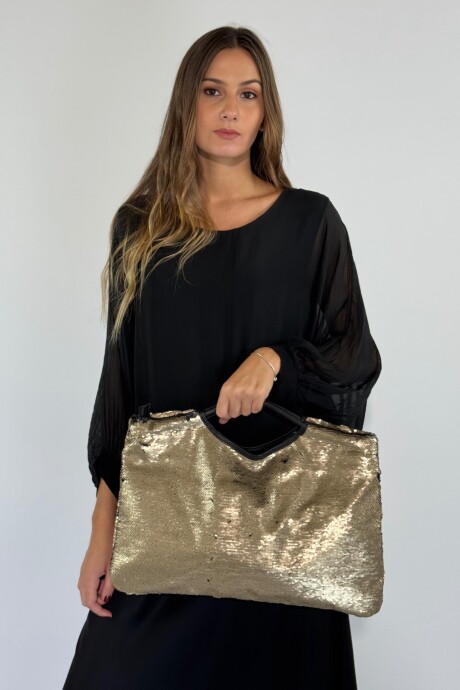 CARTERA SIA Dorado Y Negro