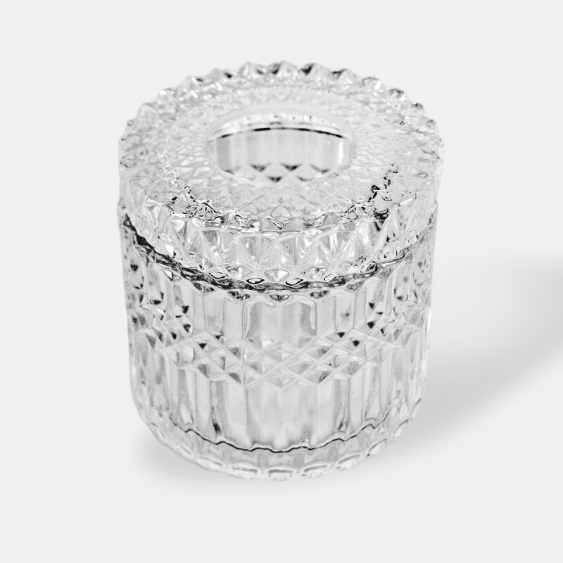 PORTA TISSUES VIDRIO 12X10CM Unica