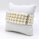 Hermosa Pulsera Perlas Cultivo 4 Vueltas Con Trabas Y Broche En Oro Blanco Y Brillantes Hermosa Pulsera Perlas Cultivo 4 Vueltas Con Trabas Y Broche En Oro Blanco Y Brillantes