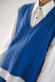 CHALECO TRENZA AZUL