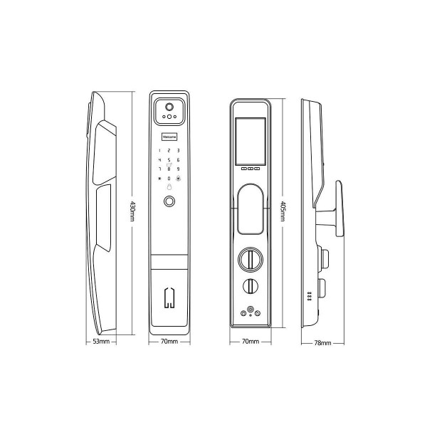 Cerradura Smart Tuya H20-p TUYA SMART CERRADURA WIFI H20P CAMARA