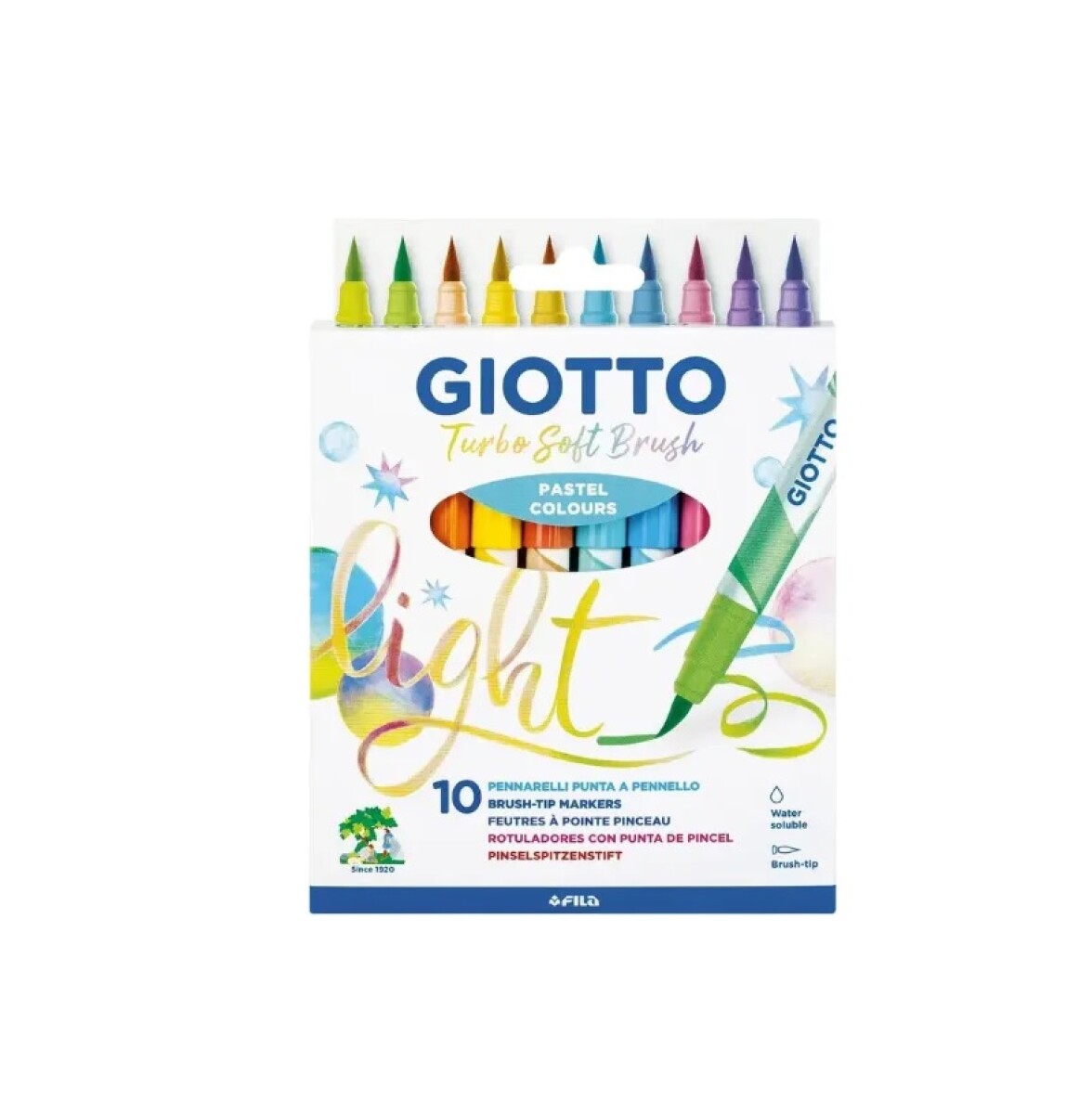 Marcador Giotto Brush Pen – Colores Pastel 