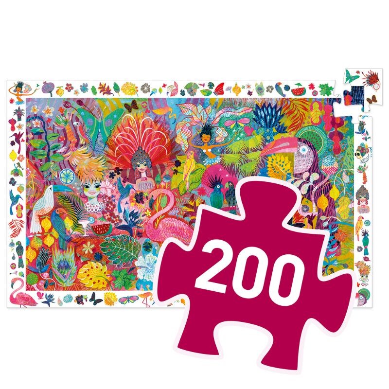 Puzzle observación 61x38 cm 200 Pcs + Libro Carnaval