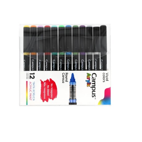 Marcadoresx12 punta redonda colores vividos Marcadoresx12 punta redonda colores vividos