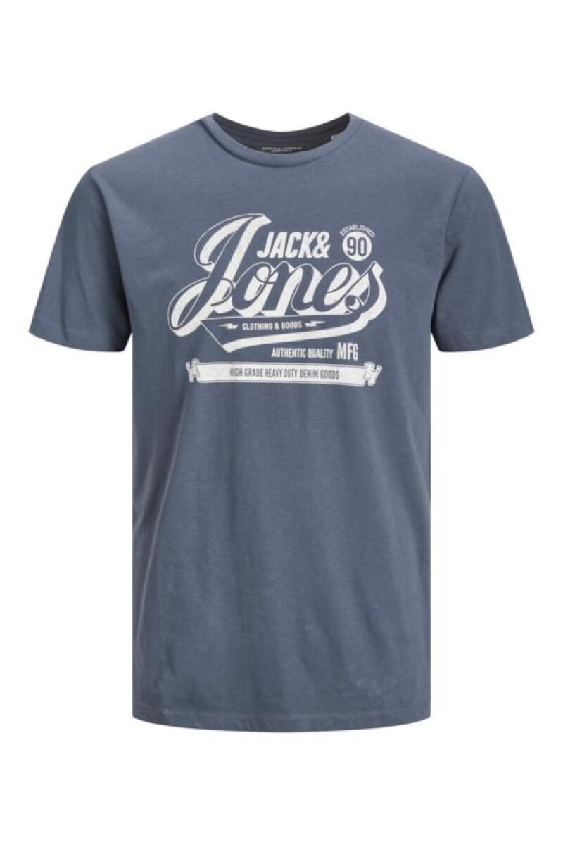 Camiseta Jeans Logo Vintage - Ombre Blue 