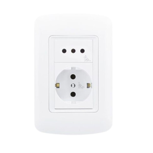 PLAQUETA 3 EN LINEA + SHUCKO BLANCO MOLVENO Plaqueta 3 En Linea + Shucko Blanco Molveno