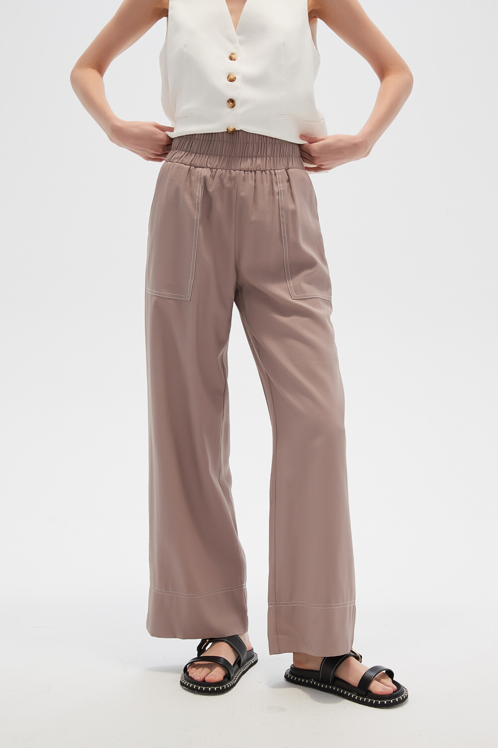 Pantalon Crescent Taupe Claro