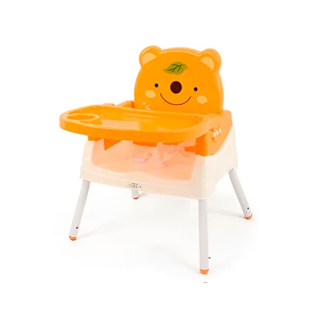 Silla De Comer Para Bebe Multiuso Tres En 1 Mesa Y Silla Naranja