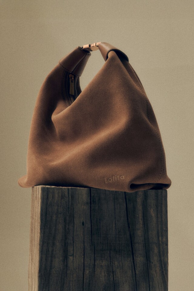 Cartera de cuero hobo tostado