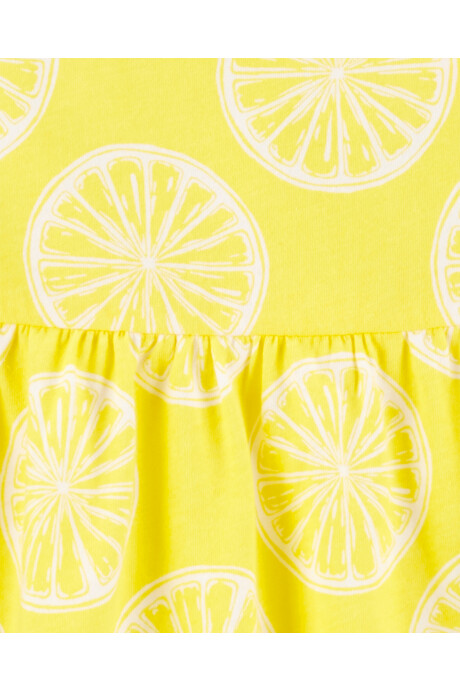 Vestido de algodón, diseño limones Sin color