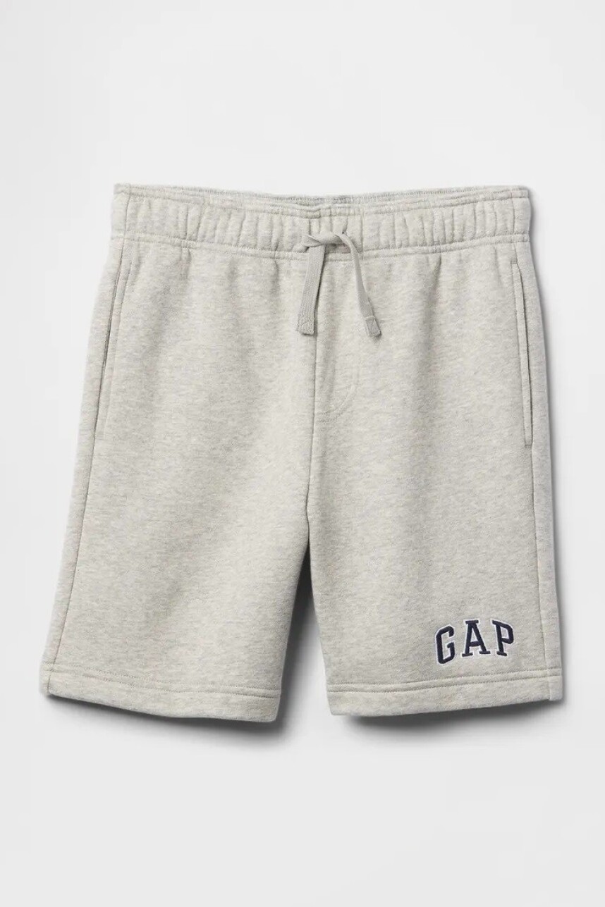 Short Deportivo Logo Gap Niño Light Heather Grey