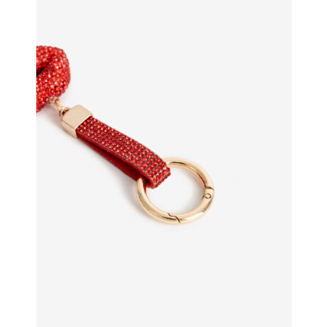 Llavero Strass Rojo Medio