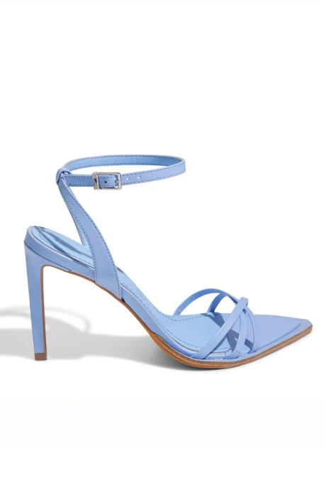Sandalia Piel Pelica Suave Celeste