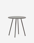 Mesa redonda de exterior Montjoi de acero con acabado gris Ø 70 cm