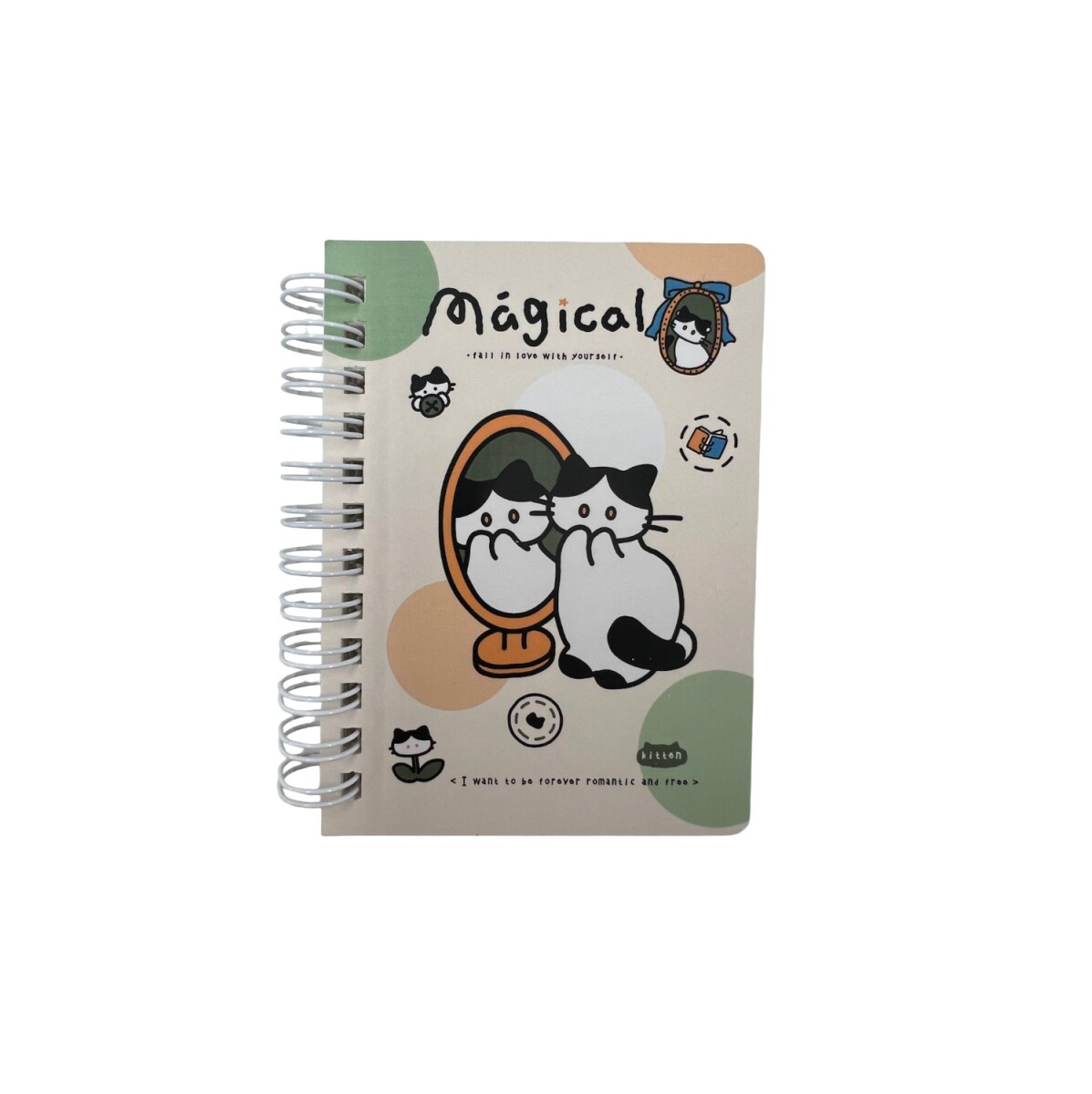 Cuaderno pocket gatito - verde 