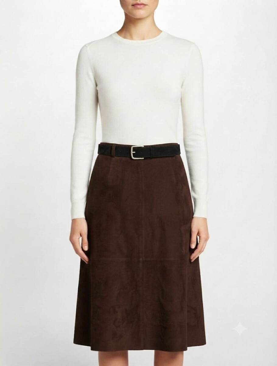 FALDA SLOWLY MGF80 - CHOCOLATE 