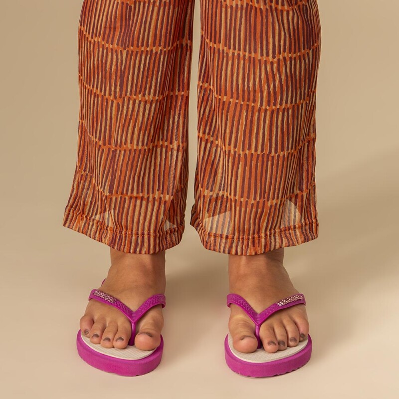 Sandalias Havaianas Top Point Fusion Mujer Rosa Gum/beige Palha