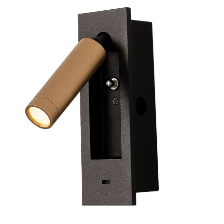 Portátil led de pared con SPOT móvil y puertos USB y USB-C Portátil led de pared con SPOT móvil y puertos USB y USB-C