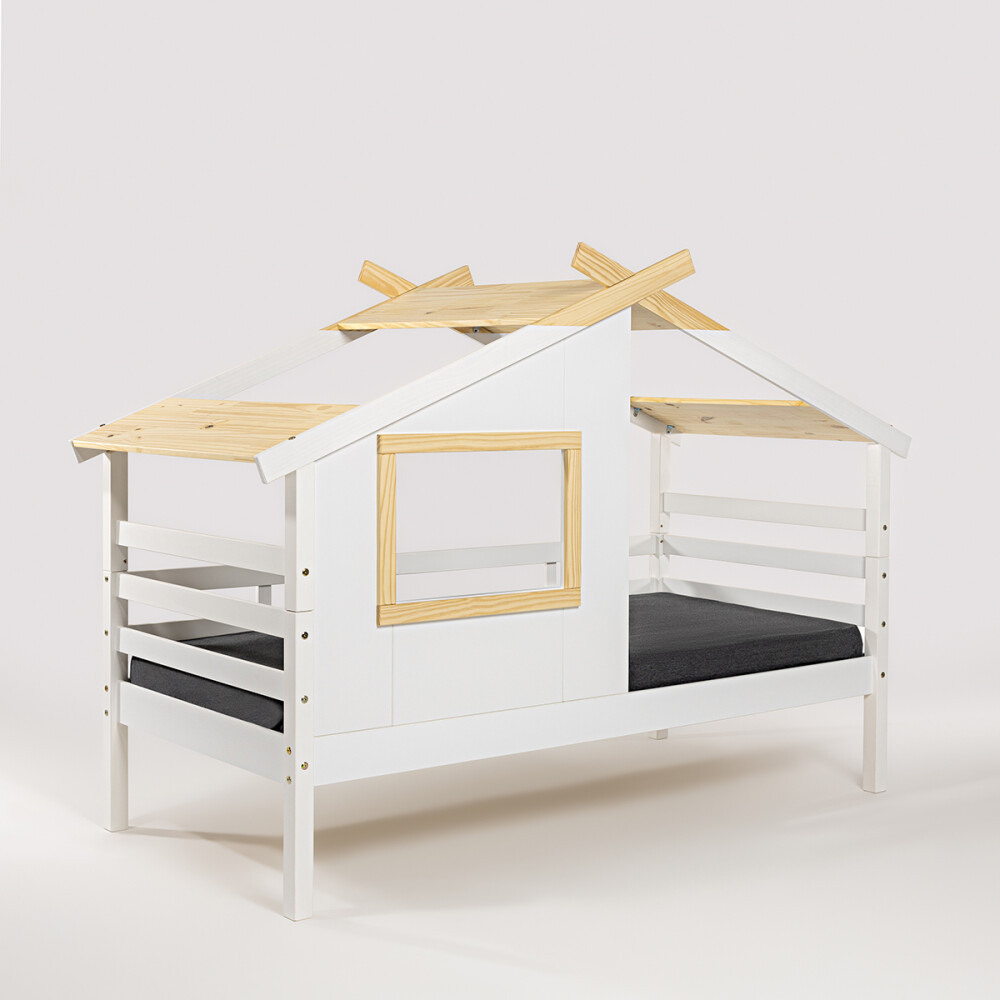 Cama con auxiliar Bicama Infantil - Modelo Casita Cama con auxiliar Bicama Infantil - Modelo Casita