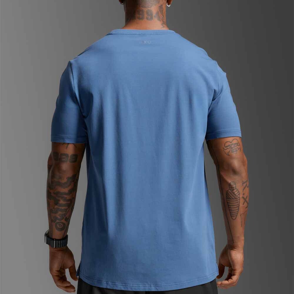 Polo Training Motion Cotton Flex Tee Hombre Indigo/indigo