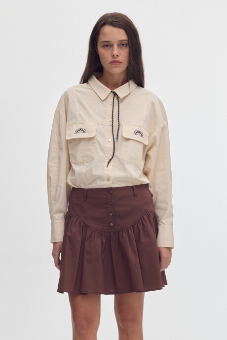 Falda Queen Cotton Brown
