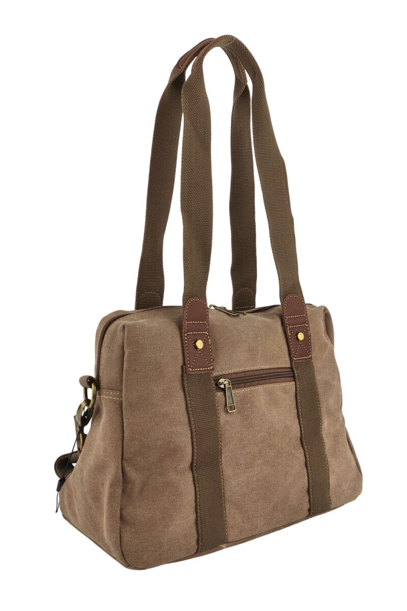 Bolso cartera de lona Marrón