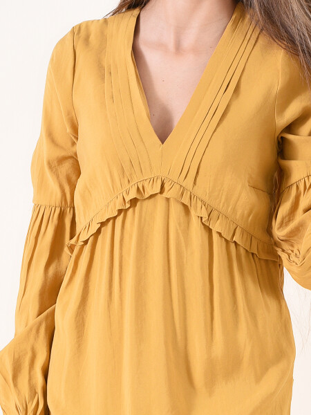 VESTIDO MARGARET MOSTAZA