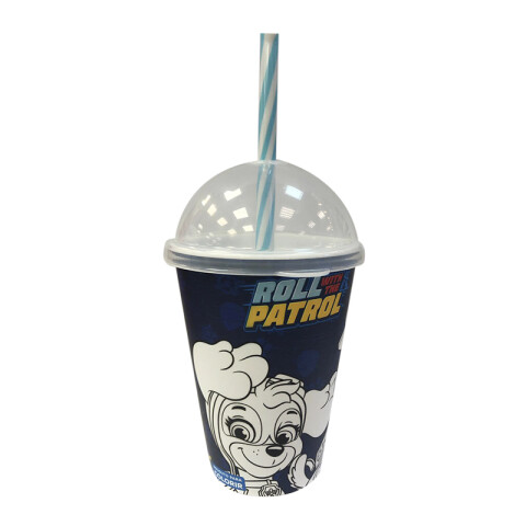 Vaso Plástico Milk Shake con Pajita Paw Patrol Para Dibujar U
