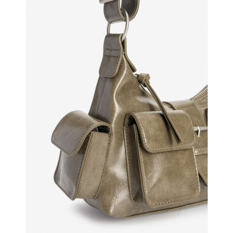 Cartera Baguette Multipocket Verde Militar