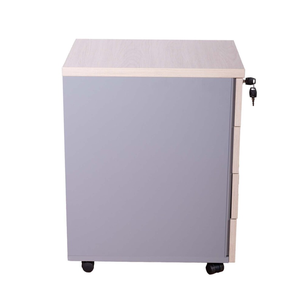 CAJONERA MADERA NATURAL-BEIGE WORK 4C