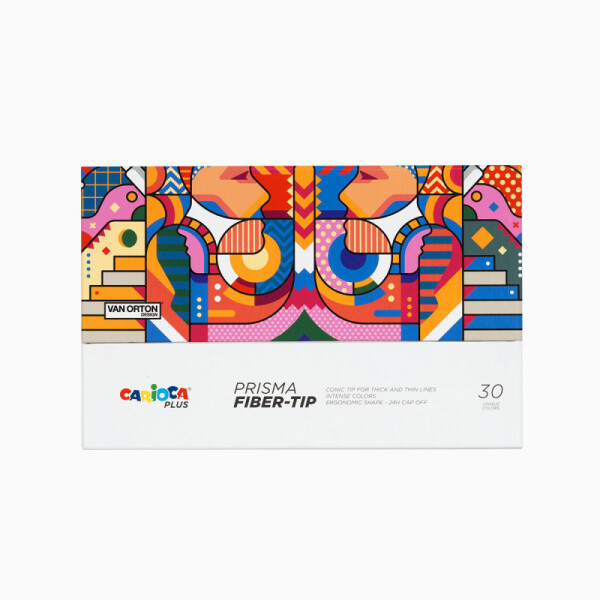Marcadores CARIOCA Plus Prisma fino x 30 colores Única