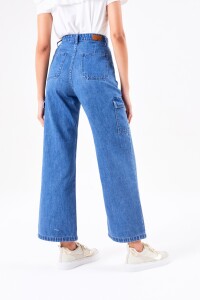 Cargo Wide Leg Denim Jean