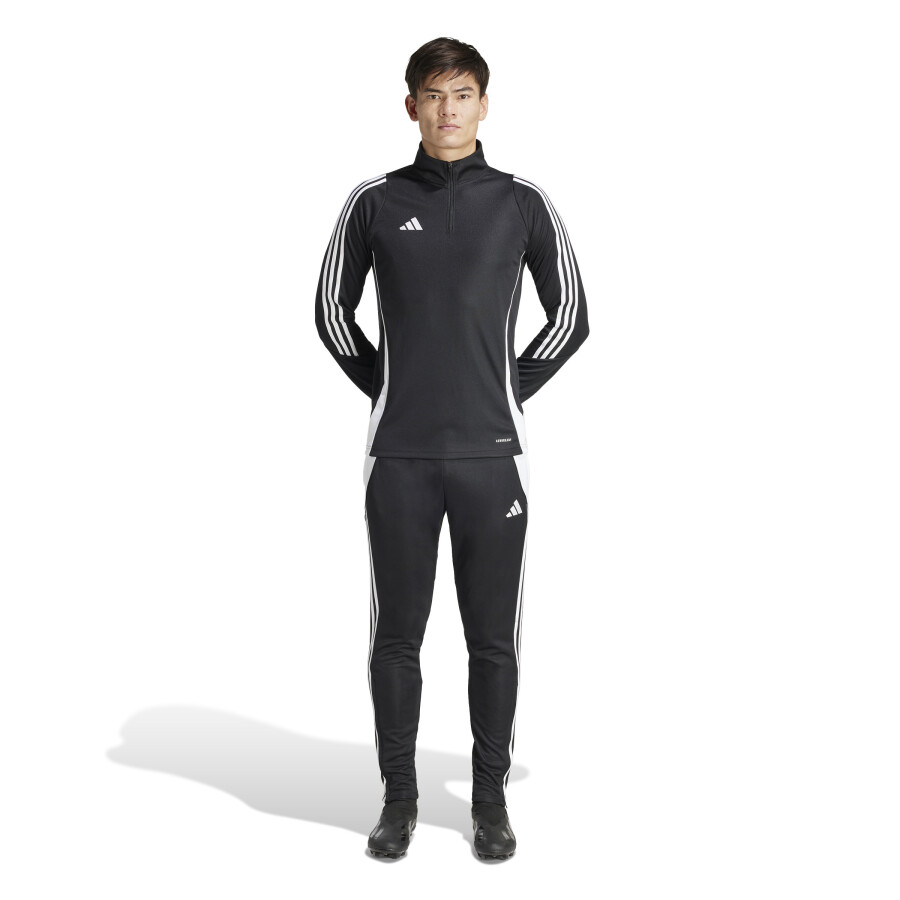 Buzo de Hombre Adidas Zip Tiro 24 Negro - Blanco