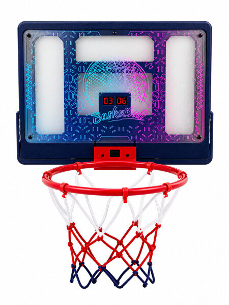 ARO DE BASKET COLGANTE LUMINOSO NEGRO.