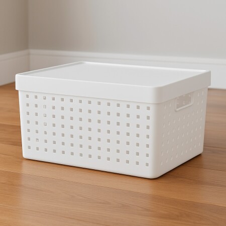 CAJA CESTO ORGANIZADOR QUADRATTA 39X29X24CM Sin color