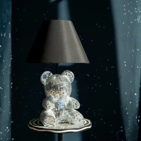 LUMINARIA DE MESA BEAR DISCO Plateado - -