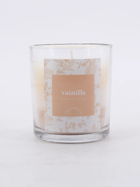VELA VOTIVO TRES COLORES LAVANDA BEIGE