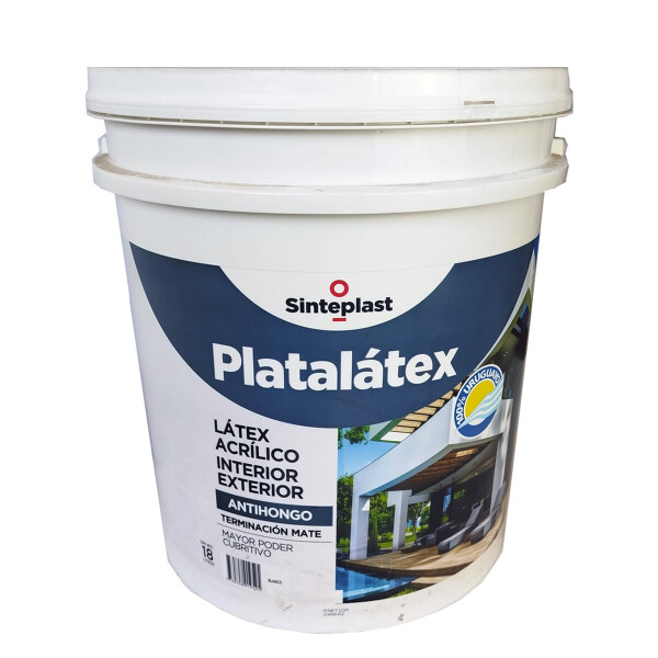 Platalátex Acrílico Antihongo Blanco 18lts Platalátex Acrílico Antihongo Blanco 18lts